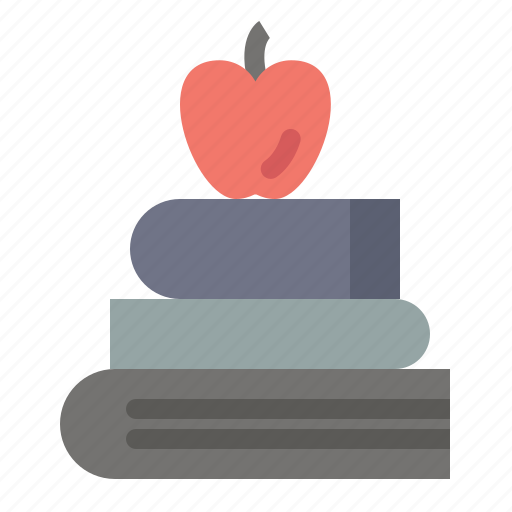 Apple, books, education, science icon - Download on Iconfinder