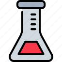 analysis, biology, chemical, chemistry, conical, flask, science