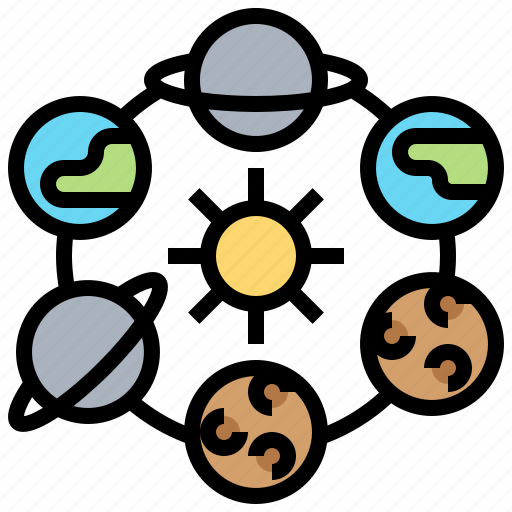 Galaxy, orbital, planet, solar, system icon - Download on Iconfinder