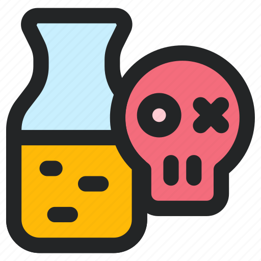 Science, flask, liquid, chemical, toxic, poison, dangerous icon - Download on Iconfinder
