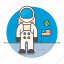 astronaut, base, outer, planet, science, space, suit, technology 