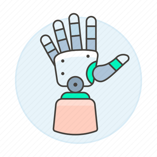 Artificial, cyborg, electronic, futuristic, hand, limb, prosthesis icon - Download on Iconfinder