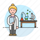 scientist, technology, lab, equipment, woman, glassware, laboratory, experiments, science