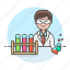 erlenmeyer, experiments, flask, lab, man, rack, science, scientist, technology, test, tubes 