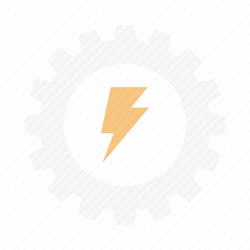 Gear, bolt, setting, current, electric icon - Download on Iconfinder