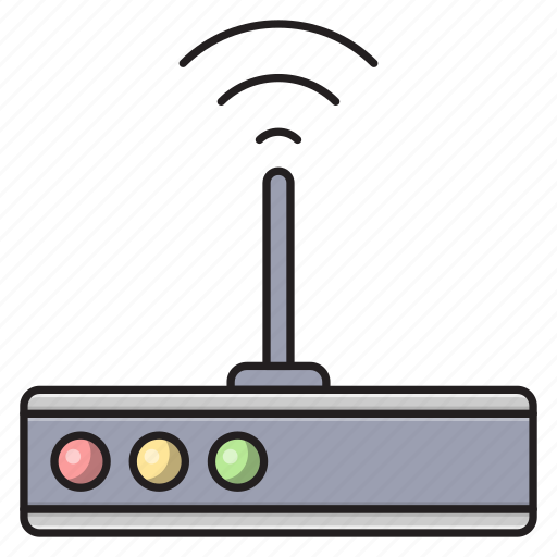 Antenna, modem, wifi, signal, router icon - Download on Iconfinder