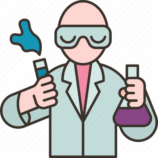 Scientist, chemist, researcher, laboratory, experiment icon - Download on Iconfinder