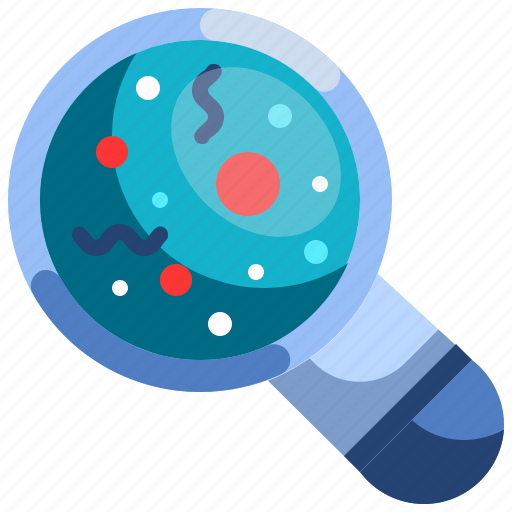 Magnifying, glass, bacteria, research, experiment, chemistry, science lab icon - Download on Iconfinder