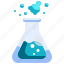 flask, beaker, experiment, laboratory, chemistry, liquid, science lab 