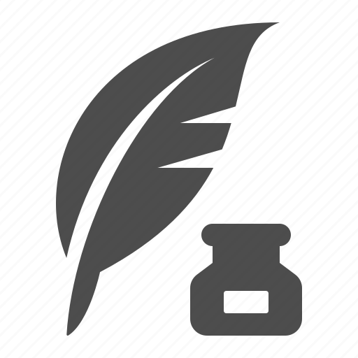 Feather, ink bottle, quill, writing icon - Download on Iconfinder