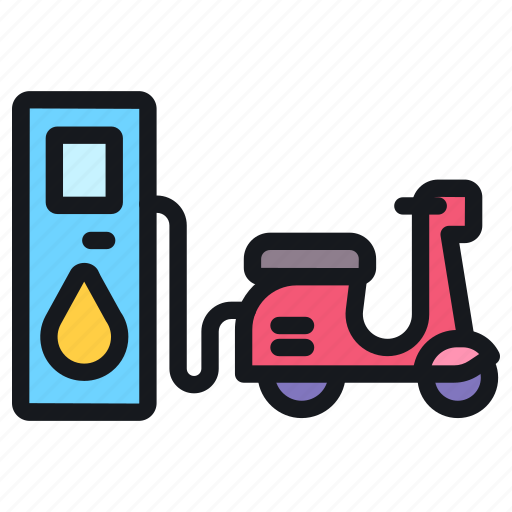 Scooter, motorcycle, motorbike, transportation, transport, petrol, fuel icon - Download on Iconfinder