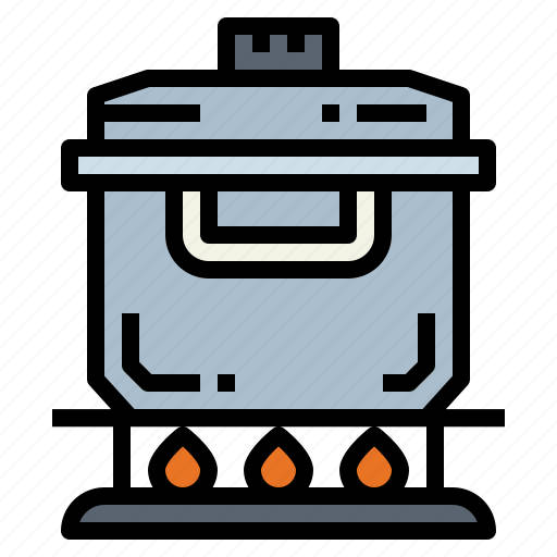 Cook, fire, food, pot icon - Download on Iconfinder