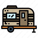 car, caravan, trailer, transportation