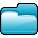 Folder, open, blue icon - Free download on Iconfinder