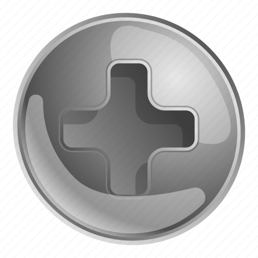Bolt, construction, head, phillips, screw, silver icon - Download on Iconfinder