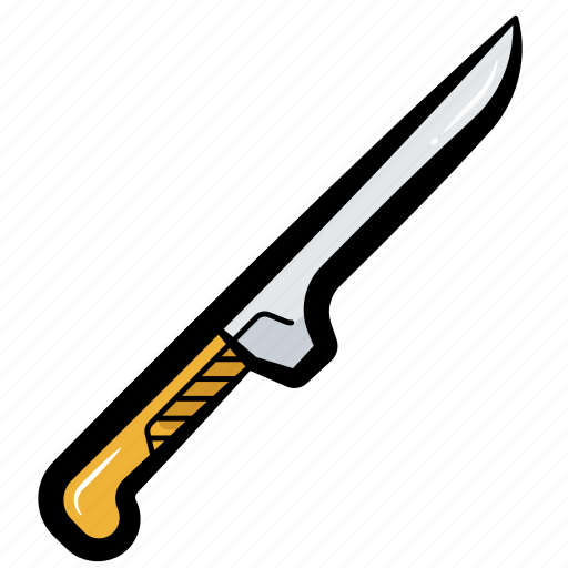 Fillet knife, boning knife, kitchen knife, knife utensil, knife icon - Download on Iconfinder