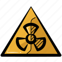 radioactive, nuclear, radiation, radioactive sign, hazard