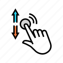 gesture, hand, scroll, computer, mouse, cursor