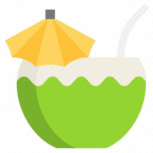 Coconut, water, fruit, food, tropical icon - Download on Iconfinder