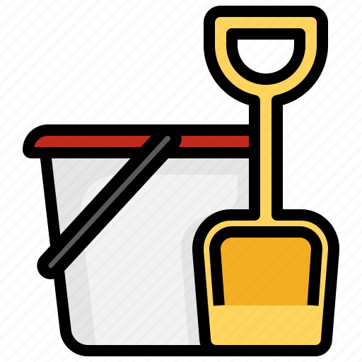 Bucket, and, spade, sand, beach, sea icon - Download on Iconfinder