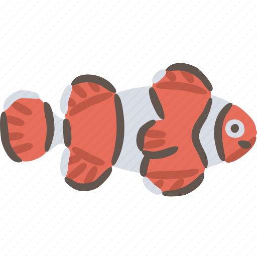 Clownfish, orange, fish, ocean, sea icon - Download on Iconfinder