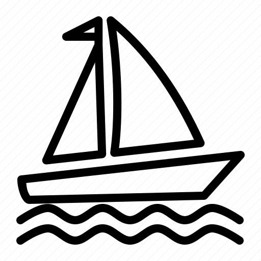 Boat, sailboat, sailing, sea, ship, transport, transportation icon - Download on Iconfinder
