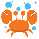 crab, fish, illustration, hand, drawn, sea, seafood, ocean, doodle