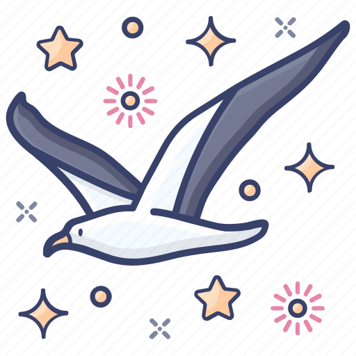 Gull, kittiwake, laridae, seabird, seagull icon - Download on Iconfinder