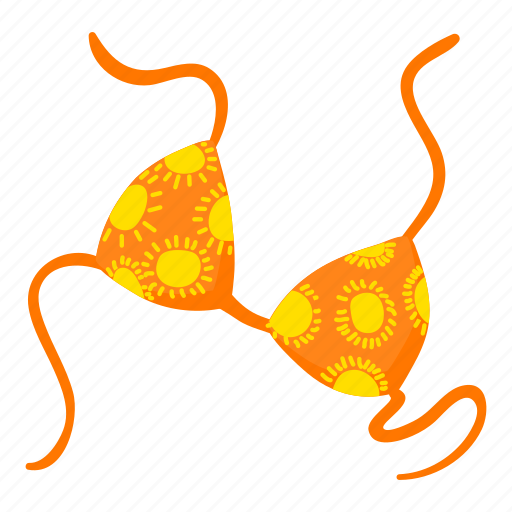 Cartoon, clothing, summer, swimsuit, swimwear, top bikini icon - Download on Iconfinder