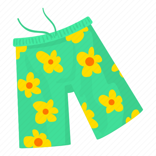 Beach, beach shorts, cartoon, clothing, elastic, panties, swimsuit icon - Download on Iconfinder