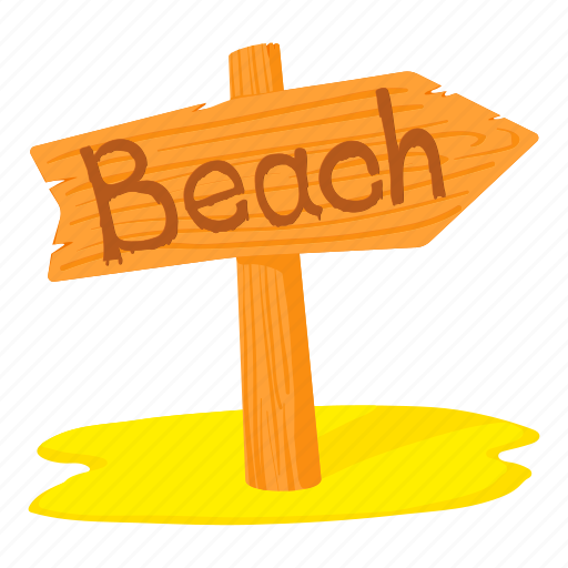 Beach, beach pointer, cartoon, holiday, sand, tourism, vacation icon - Download on Iconfinder