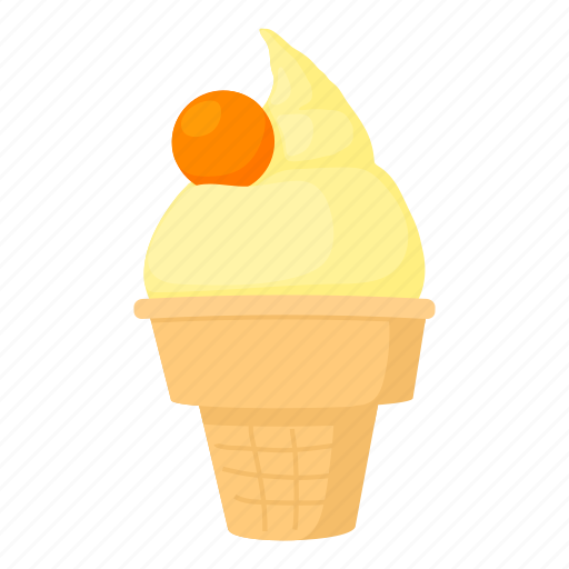 Cartoon, cone, cream, ice, ice cream, icecream, soft icon - Download on Iconfinder