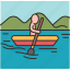 boat, rowing, canoe, water, activity 