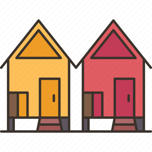 Bungalow, house, beach, resort, vacation icon - Download on Iconfinder