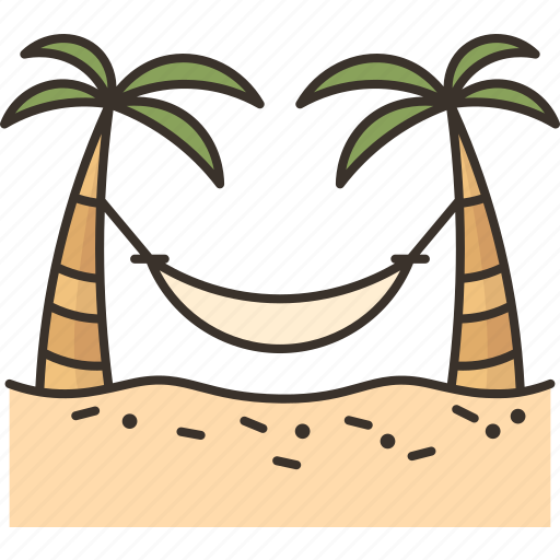 Hammock, beach, relax, vacation, outdoor icon - Download on Iconfinder