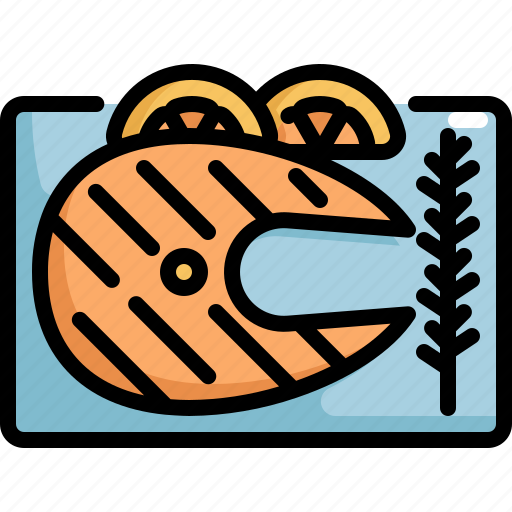 Cooking, fish, food, lemon, meal, seafood, steak icon - Download on Iconfinder