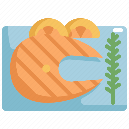 Cooking, fish, lemon, meal, salmon, seafood, steak icon - Download on Iconfinder