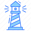 lighthouse, beacon, tower, building, navigation