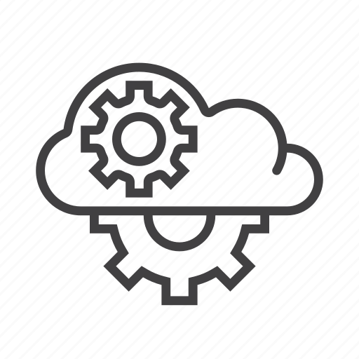 Cloud, computing, data, gear, settings icon - Download on Iconfinder