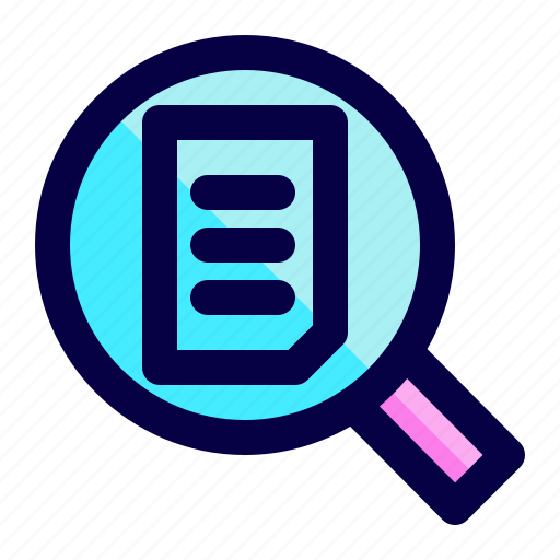 Data, document, exploration, find, paper, search icon - Download on Iconfinder