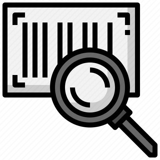 Barcode, find, magnifying, glass, search, loupe icon - Download on Iconfinder