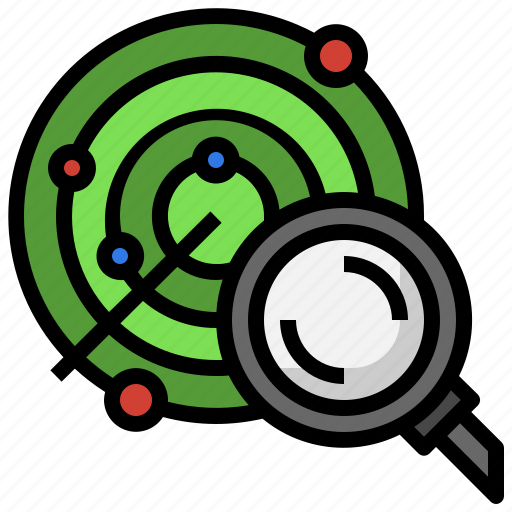 Radar, electronics, location, search, magnifying, glass icon - Download on Iconfinder