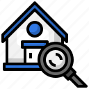 search, house, loupe, real, estate, magnifier, property