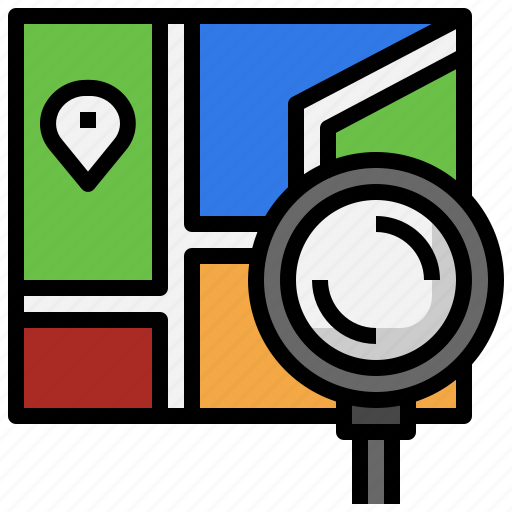 Search, location, destination, magnifying, glass, find icon - Download on Iconfinder