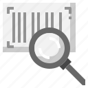 barcode, find, magnifying, glass, search, loupe