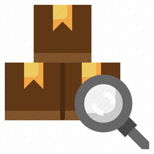 Parcel, inspection, loupe, tracking, package, magnifying, glass icon - Download on Iconfinder