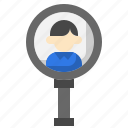 profiles, user, magnifying, glass, search, networking