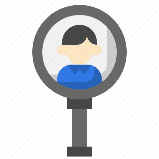 Profiles, user, magnifying, glass, search, networking icon - Download on Iconfinder