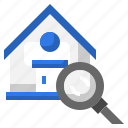 search, house, loupe, real, estate, magnifier, property