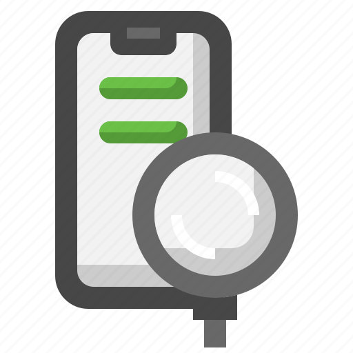 Smartphone, search, magnifying, glass, find, loupe icon - Download on Iconfinder
